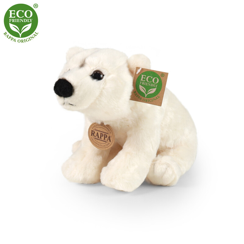 RAPPA - Plyšový medvěd lední 22 cm ECO-FRIENDLY