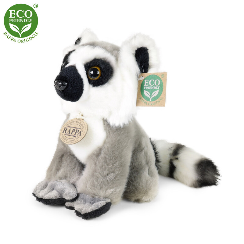 RAPPA - Plyšový lemur sedící 18 cm ECO-FRIENDLY