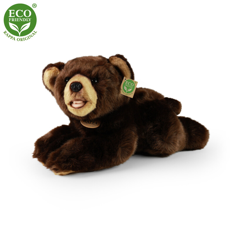 RAPPA - Plyšový medvěd ležící 32 cm ECO-FRIENDLY