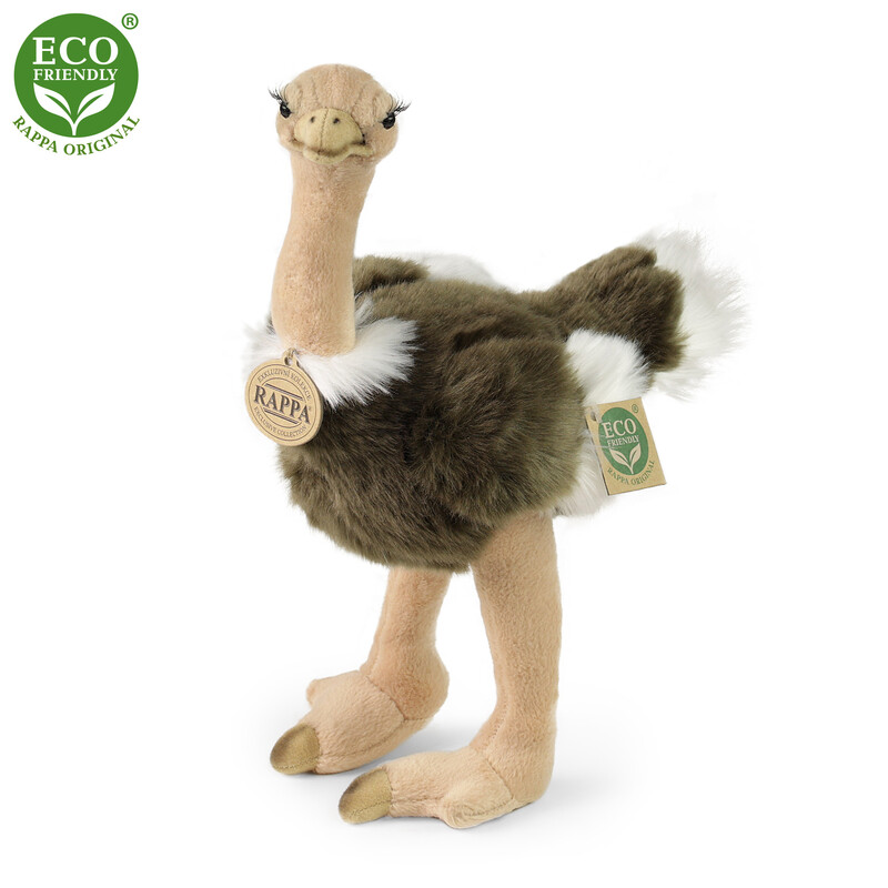 RAPPA - Plyšový pštros emu 32 cm ECO-FRIENDLY