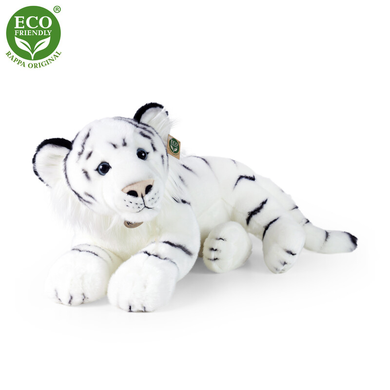 RAPPA - Plyšový tygr bíly 60 cm ECO-FRIENDLY