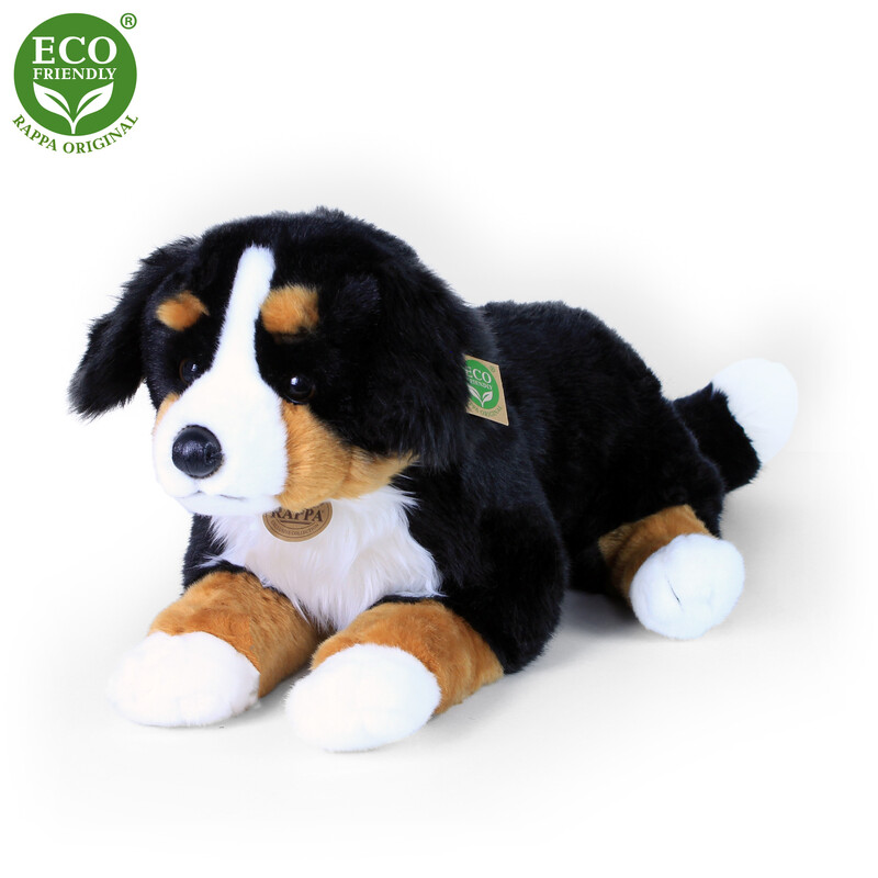 RAPPA - Velký plyšový bernský salašnický pes ležící 61 cm ECO-FRIENDLY