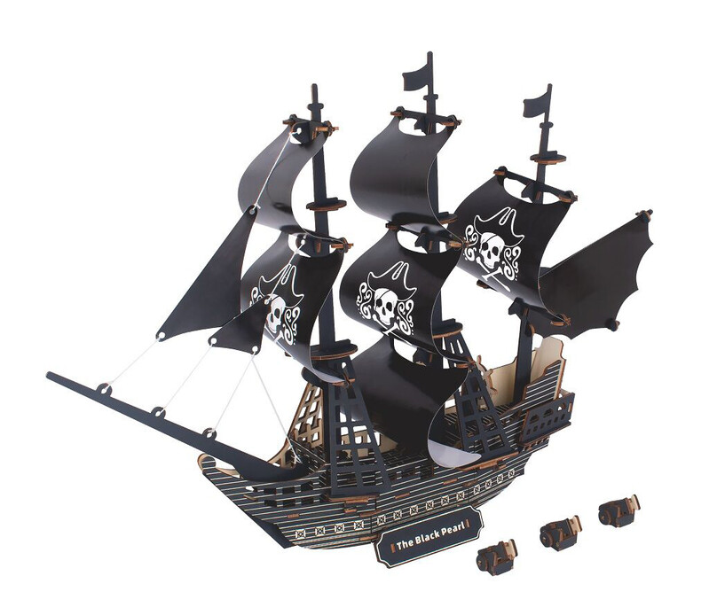 RAPPA - Woodcraft Dřevěné 3D puzzle Pirátská loď Černá perla