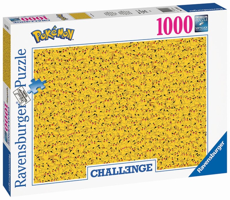 RAVENSBURGER - Challenge Puzzle: Pokémon Pikachu 1000 dílků
