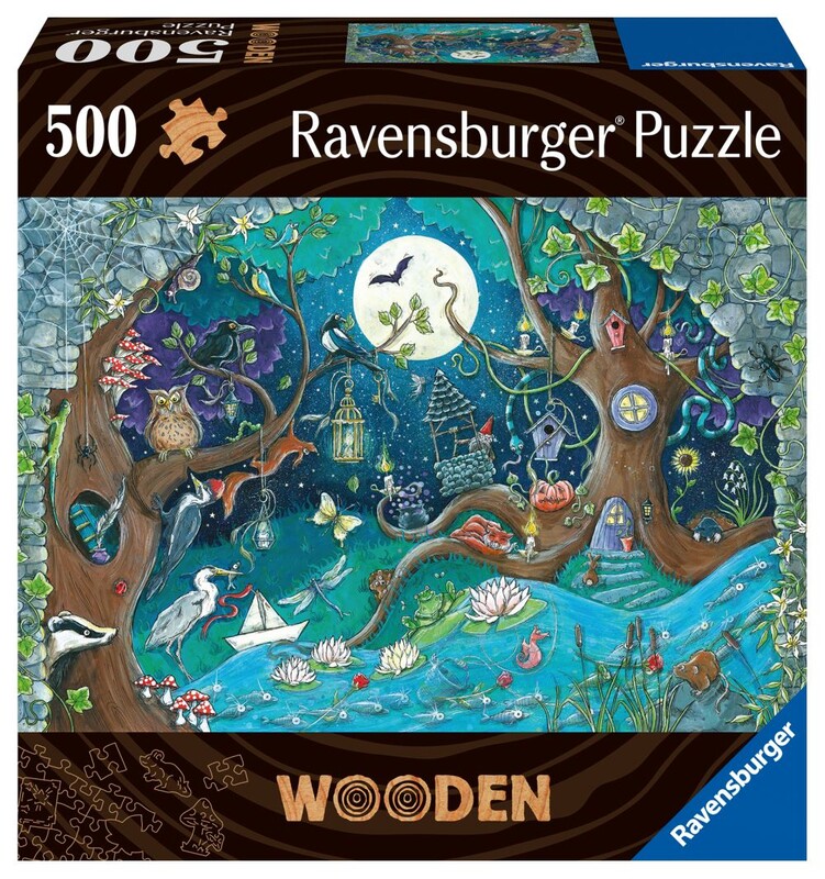 RAVENSBURGER - Dřevěné puzzle kouzelný les 500 dílků