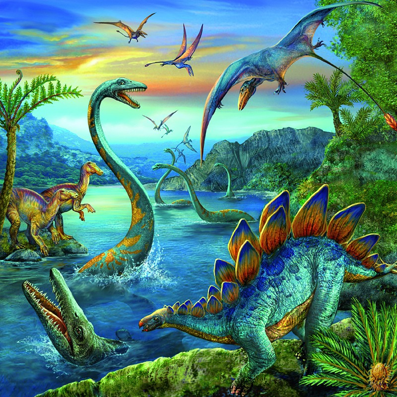 RAVENSBURGER - Fascinace – dinosauři 3x49 dílků