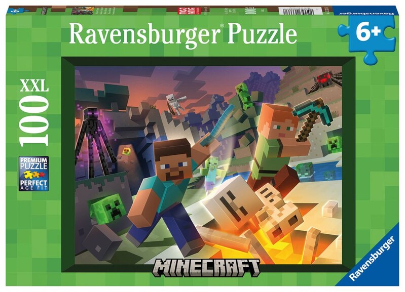 RAVENSBURGER - Minecraft: Monstra z Minecraftu 100 dílků