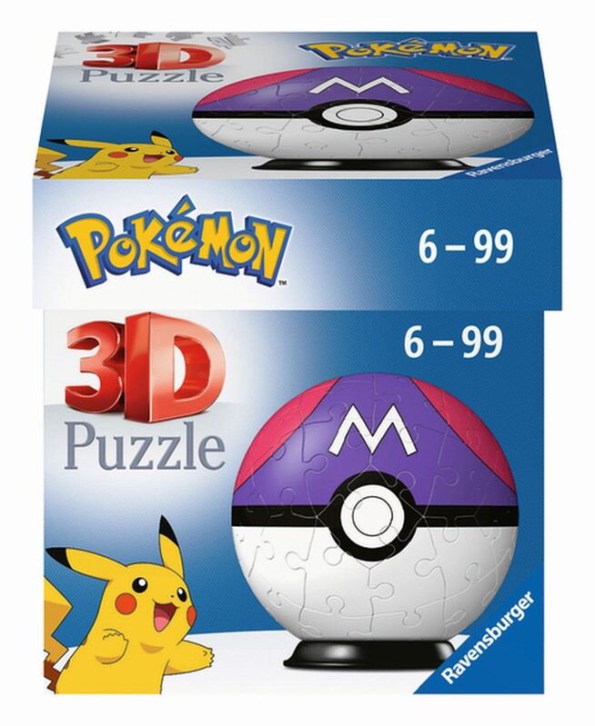 RAVENSBURGER - Puzzle-Ball Pokémon: Master Ball 54 dílků