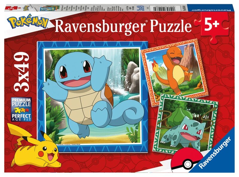 RAVENSBURGER - Vypusťte Pokémony 3x49 dílků