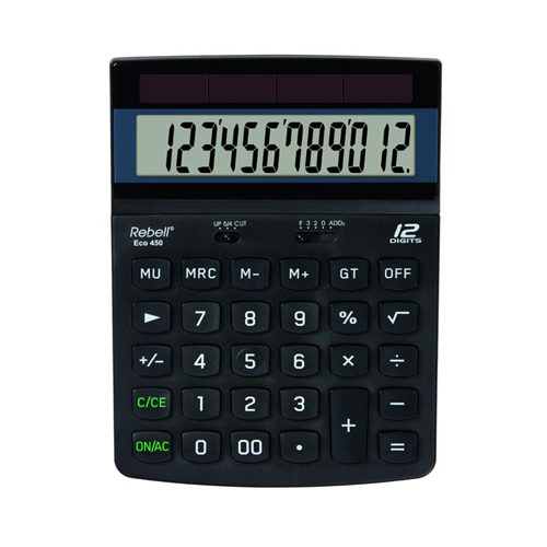 REBELL - Kalkulačka stolní RE-ECO 450 BX