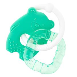 AKUKU - Dětské silikonové a chladící kousátko medvídek a čtverec sada 2 ks