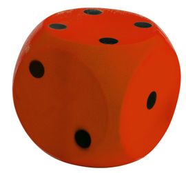 ANDRONI - Kostka měkká - velikost 10 cm, červená