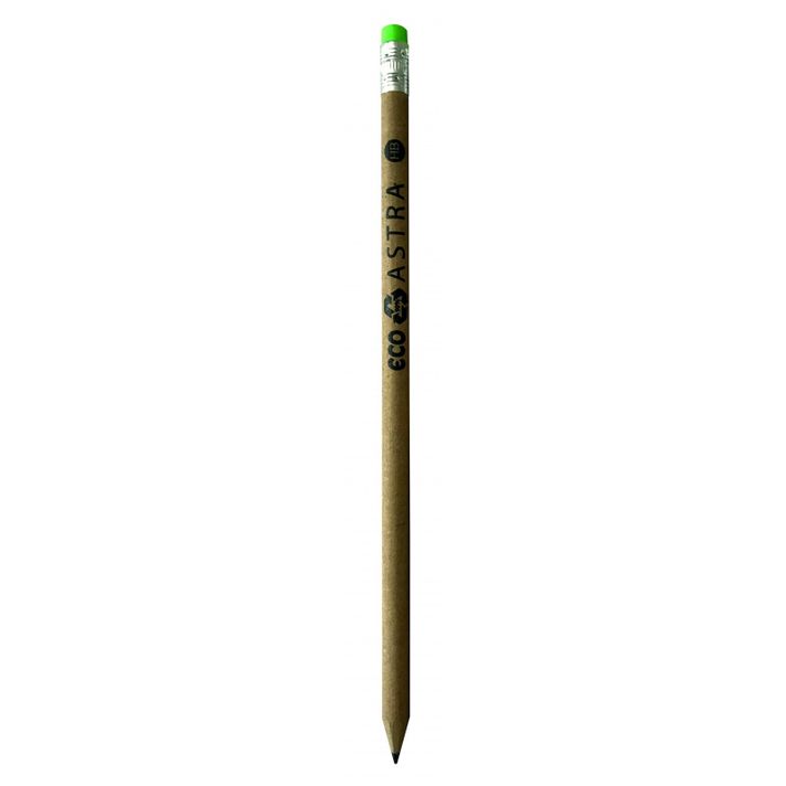 ASTRA - ECO, Obyčejná tužka z kraftového papíru s gumou, stojan, 206022001
