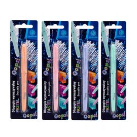 ASTRA - Gumovatelné pero OOPS! Pastel, 0,6mm, modré, dvě gumy, blistr, 201022005, Mix produktů