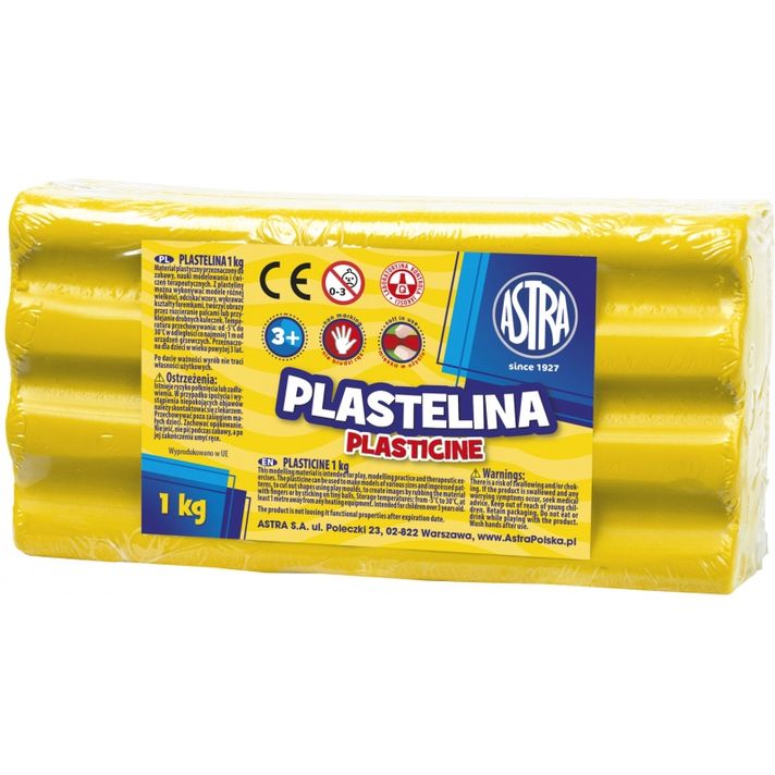 ASTRA - Plastelína 1kg Žlutá, 303111002