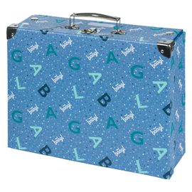 BAAGL - Skládací školní kufřík Logo - modrý s kováním