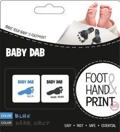 BABY DAB - Barva na dětské otisky 2ks modrá, šedá