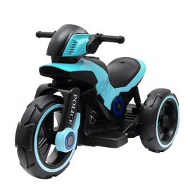 BABY MIX - Dětská elektrická motorka POLICE modrá