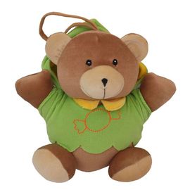 BABY MIX - Dětská plyšová hračka s hracím strojkem medvídek zelený