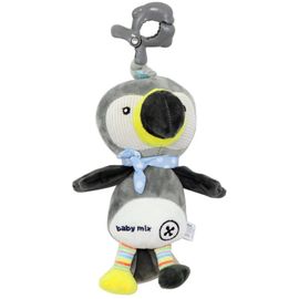 BABY MIX - Dětská plyšová hračka s hracím strojkemTukan šedý