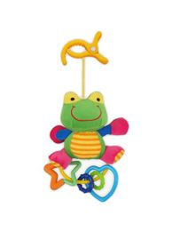 BABY MIX - Plyšová hračka s chrastítkem žabka