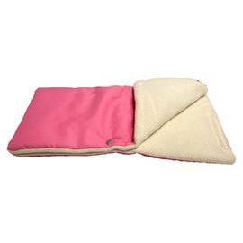 BABYLAND - rukávník na kočárek růžový, bílý vnitřek