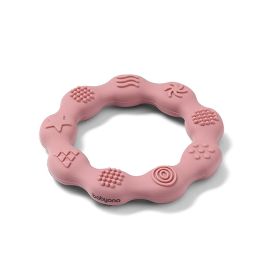 BABYONO - Kousátko silikonové Kroužek růžové