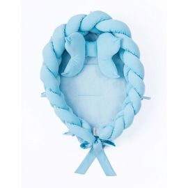 BELISIMA - Pletené hnízdečko pro miminko Velvet blue