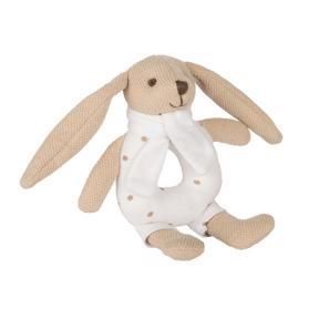 CANPOL BABIES - Zajíček Bunny s chrastítkem béžový