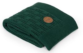 CEBA - Deka pletená v dárkovém balení 90 x 90 Rybí kost Emerald