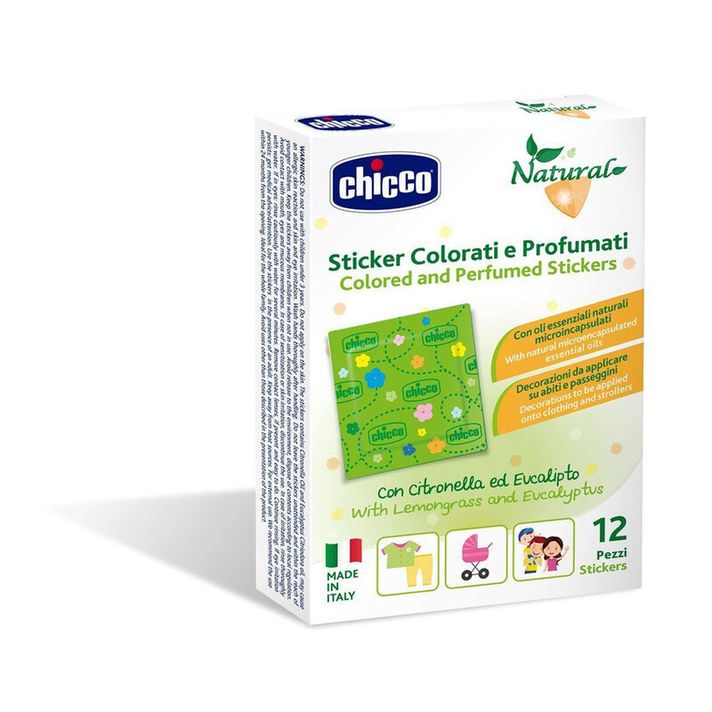 CHICCO - Nálepky barevné parfémované proti hmyzu 12ks