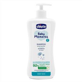 CHICCO - Šampon na vlasy s dávkovačem Baby Moments 92 % přírodních složek 500 ml