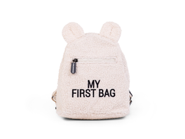 CHILDHOME - Dětský batoh My First Bag Teddy Off White
