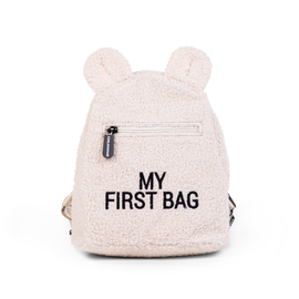 CHILDHOME - Dětský batoh My First Bag Teddy Off White