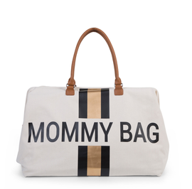 CHILDHOME - Přebalovací taška Mommy Bag Big Off White / Black Gold