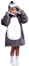 COZY NOXXIEZ - CH303 Tučnák - hřejivá televizní mikinová deka s kapucí pro děti 3 - 6 let