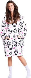 COZY NOXXIEZ - CH354 Panda - hřejivá televizní mikinová deka s kapucí pro teenagery a dospělé