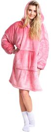 COZY NOXXIEZ - CH356 Růžová - hřejivá televizní mikinová deka s kapucí pro teenagery a dospělé