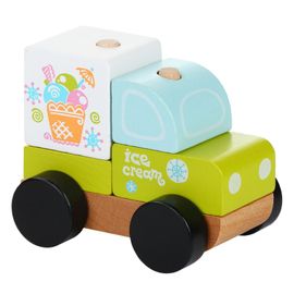 CUBIKA - Cubik 13173 Zmrzlinový vůz - dřevěná skládačka 5 dílů