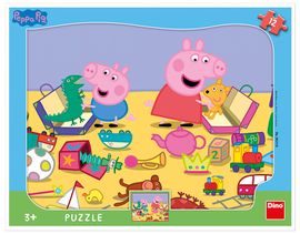 DINO - Peppa Pig Si Hraje 12 dílků Deskové Tvary Puzzle