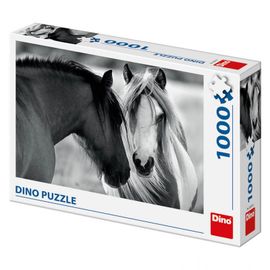 DINO - Puzzle Černobílé koně 1000D