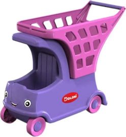 DOLONI - Dětské auto s košíkem růžové