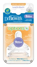 DR.BROWNS - Dudlík na láhve Options+ široké hrdlo 9m + silikonový 2ks (WN4201)
