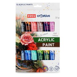 EASY - Akrylové barvy 20 ml, 12 barev