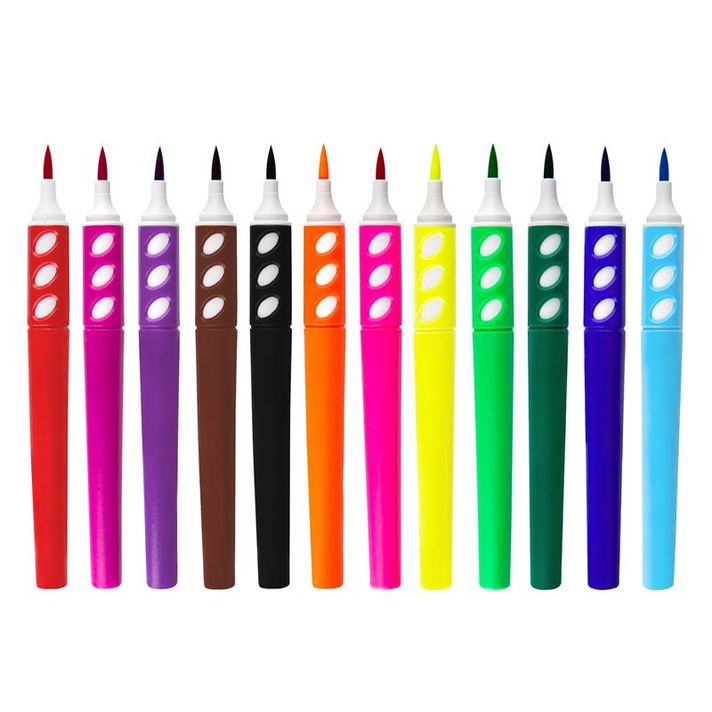 EASY - Fixy štětečkové, 12 barev