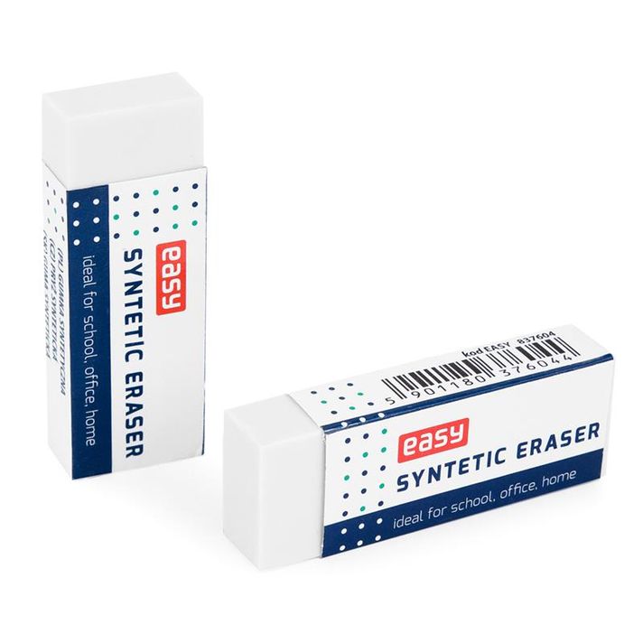 EASY - Guma školní syntetická bílá - box 24ks