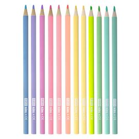 EASY - Trojhranné pastelky, 12 ks/sada, pastelové barvy