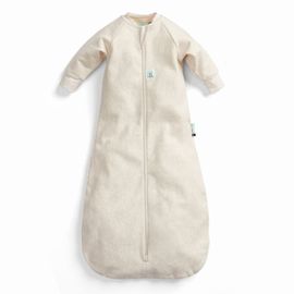 ERGOPOUCH - Pytel na spaní s rukávy organická bavlna Jersey Oatmeal Marle 3-12 m, 6-10 kg, 1 tog