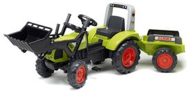 FALK - Šlapací traktor 1040 Clas Arion 430 s nakladačem a vlečkou