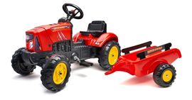 FALK - Šlapací traktor 2030AB Supercharger červený s vlečkou